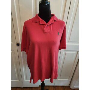 Polo Ralph Lauren Bright Coral Men's Polo sz M Preppy Golf Old Money Church